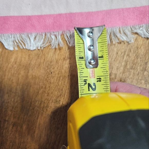 Talbots Scarf Pink Blue Peach Striped Oversized - Picture 5 of 5